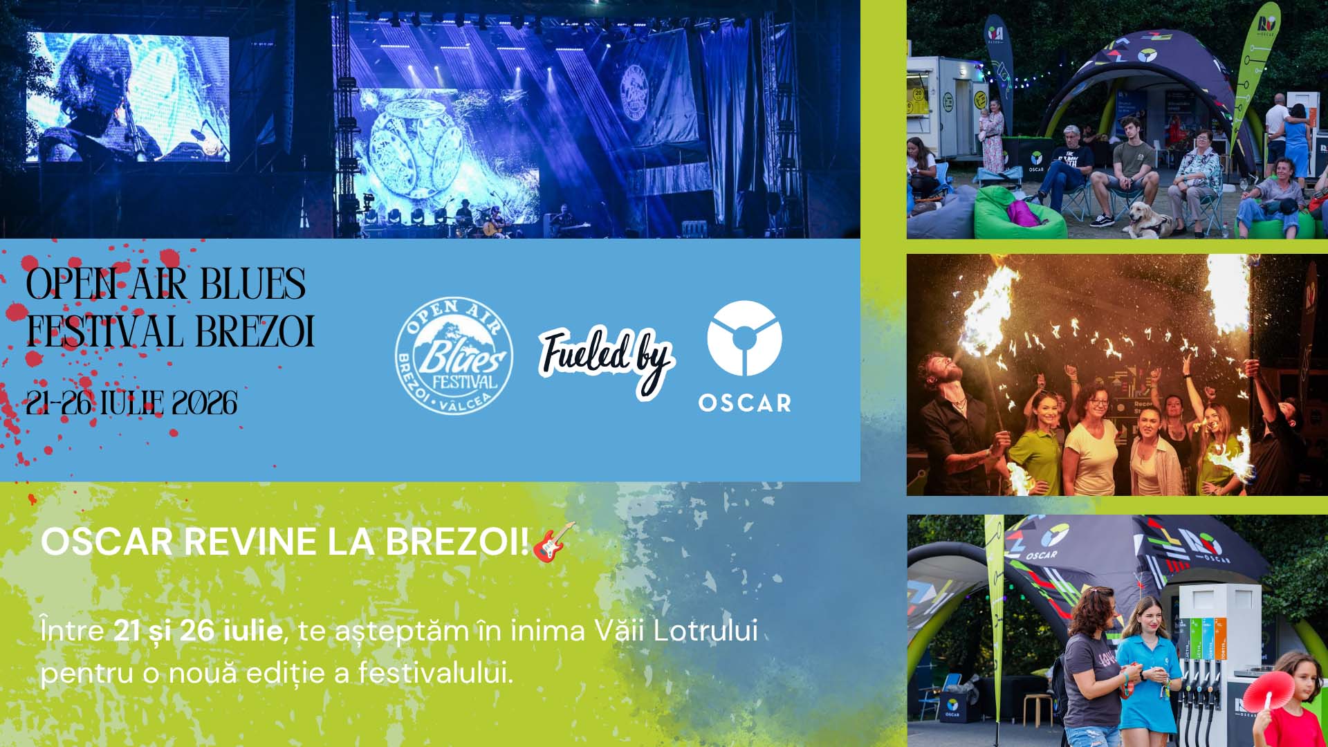 OSCAR Downstream vine la Open Air Blues Festival Brezoi cu premii, provocări și surprize pentru participanți
