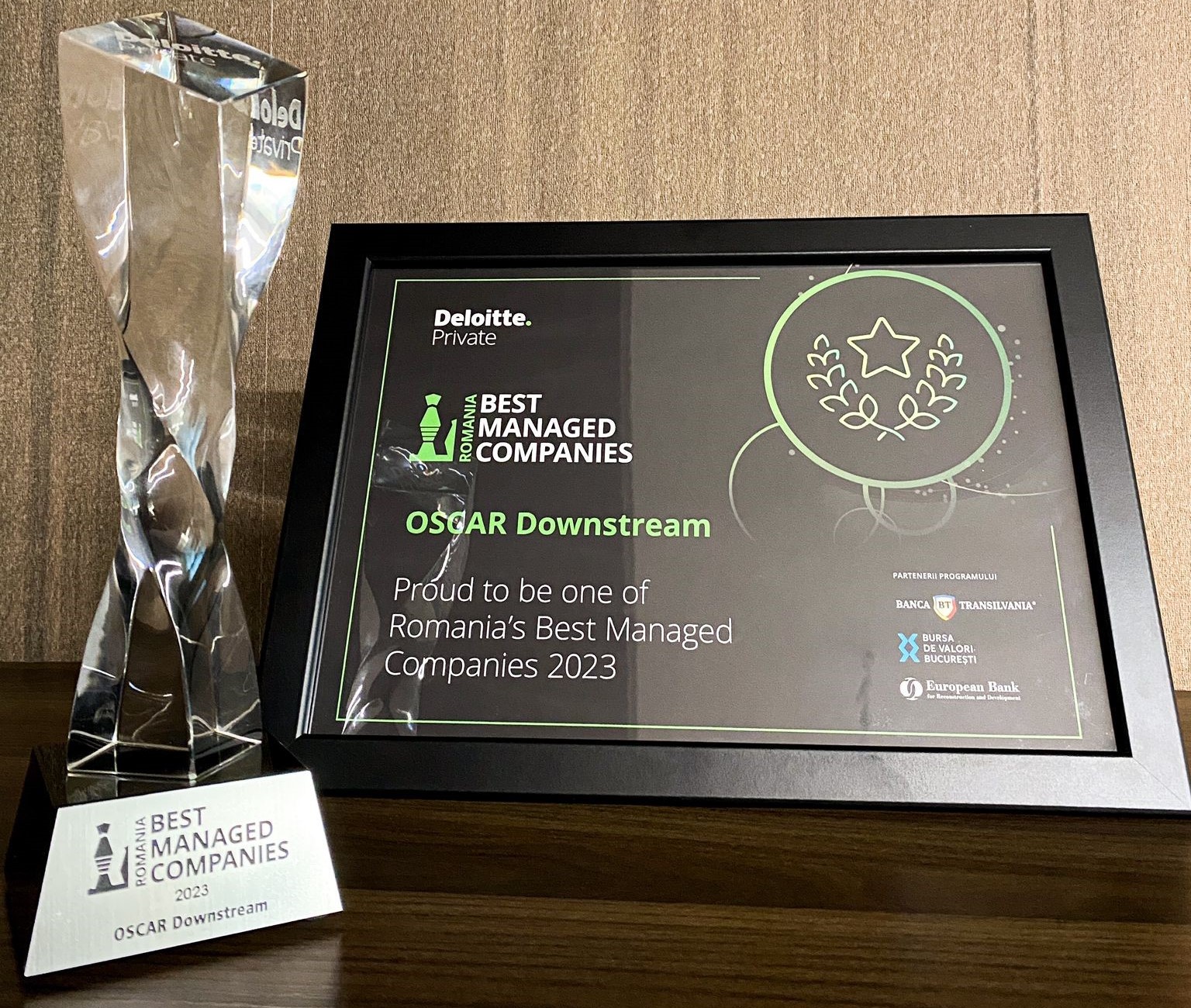 OSCAR Downstream obtained the Deloitte  „Best Managed Companies” certification, an initiative of Deloitte Private
